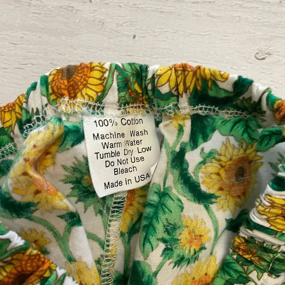 Baby sunflower‎ diaper cover and bonnet